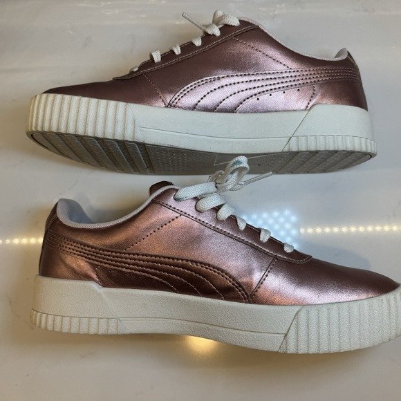 Puma Women's sneakers Carina Metallic‎ Pink Women's Size 8.5 - Picture 10 of 14